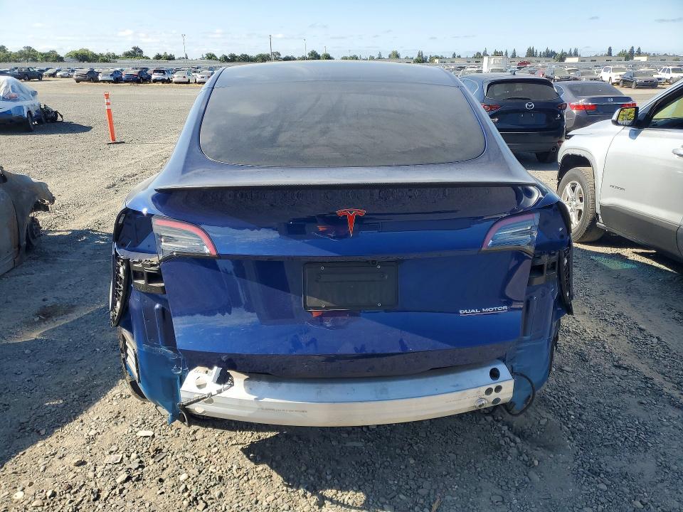2022 Tesla Model y VIN 7SAYGDEF8NF565563 COPART salvage auction — FRONT END, Ca - Salvage Certificate, sold $10,600 on 2026-07-23 (photo 6)