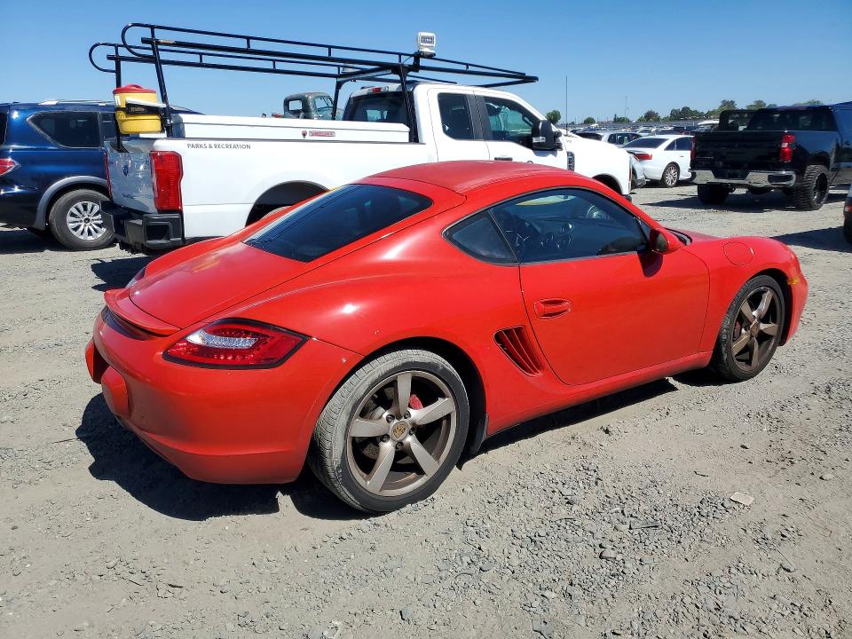 2007 Porsche Cayman VIN WP0AB29877U781671 COPART salvage auction — NORMAL WEAR, Fl - Dis/Dlr/Exp Only Clean Title, sold $7,800 on 2026-07-28 (photo 3)