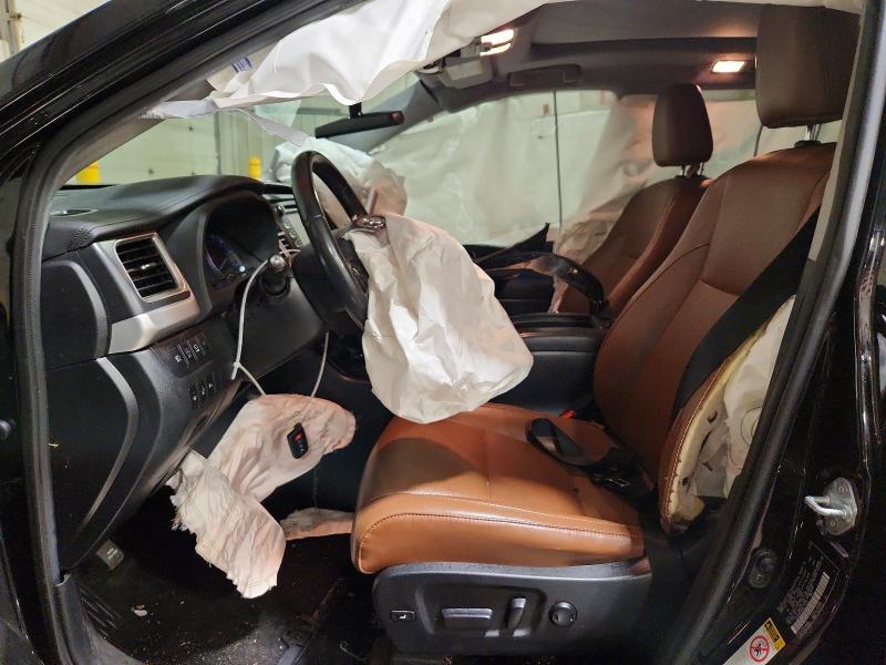 2019 Toyota Highlander VIN 5TDDZRFH5KS716336 COPART salvage auction — FRONT END, Pa - Certificate Of Salvage, sold $6,400 on 2026-07-14 (photo 7)