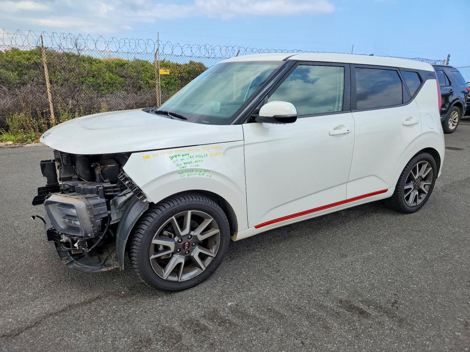 2021 Kia Soul VIN KNDJ53AF0M7787166 COPART salvage auction — FRONT END, Hi - Certificate Of Salvage, sold $2 on 2026-07-27 (photo 1)
