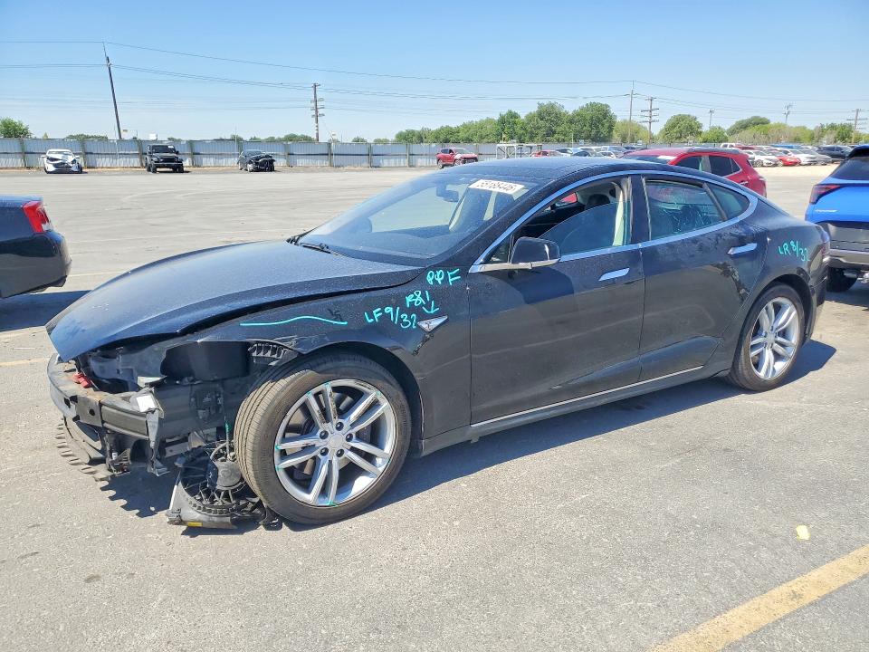 2014 Tesla Model s VIN 5YJSA1H12EFP35855 COPART salvage auction — FRONT END, Id - Salvage Certificate Of Title, sold $1,650 on 2026-07-23 (photo 1)