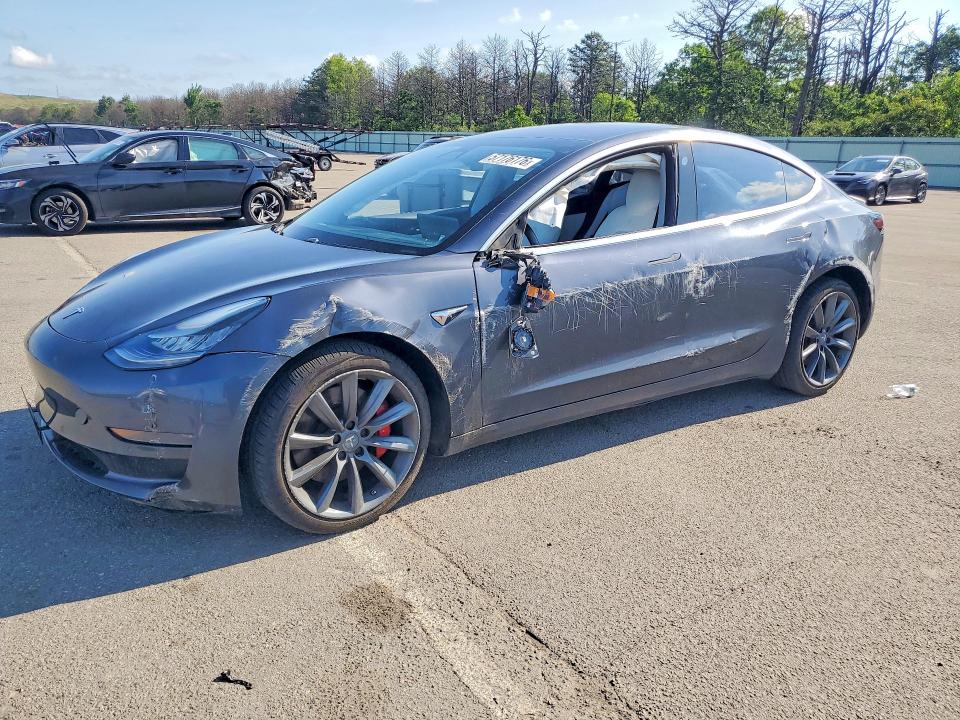 2018 Tesla Model 3 VIN 5YJ3E1EB8JF079385 COPART salvage auction — SIDE, Ny - Mv-907A Salvage Certificate, sold $6,100 on 2026-07-15 (photo 1)