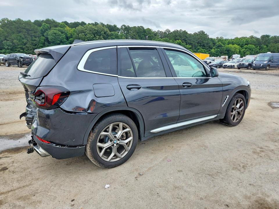 2023 BMW X3 VIN 5UX53DP06P9R23808 COPART salvage auction — REAR END, MS - CERT OF TITLE-SALVAGED (P), sold $14,600 on 2026-07-31 (photo 3)