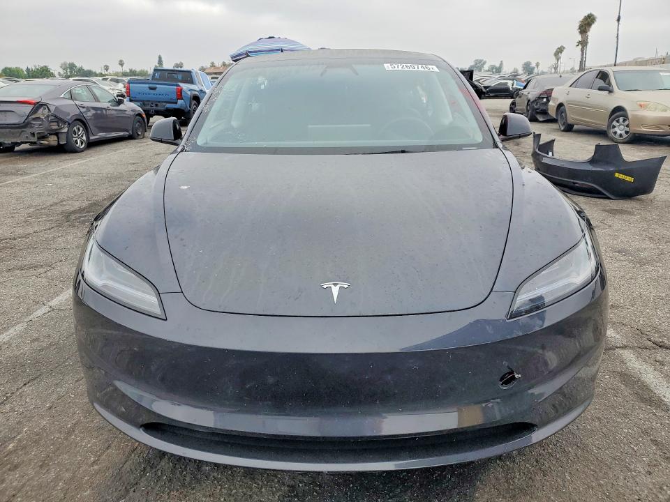 2025 Tesla VIN 5YJ3E1EA6SF080057 COPART salvage auction — REAR END, Ca - Salvage Certificate, sold $14,700 on 2026-07-24 (photo 5)