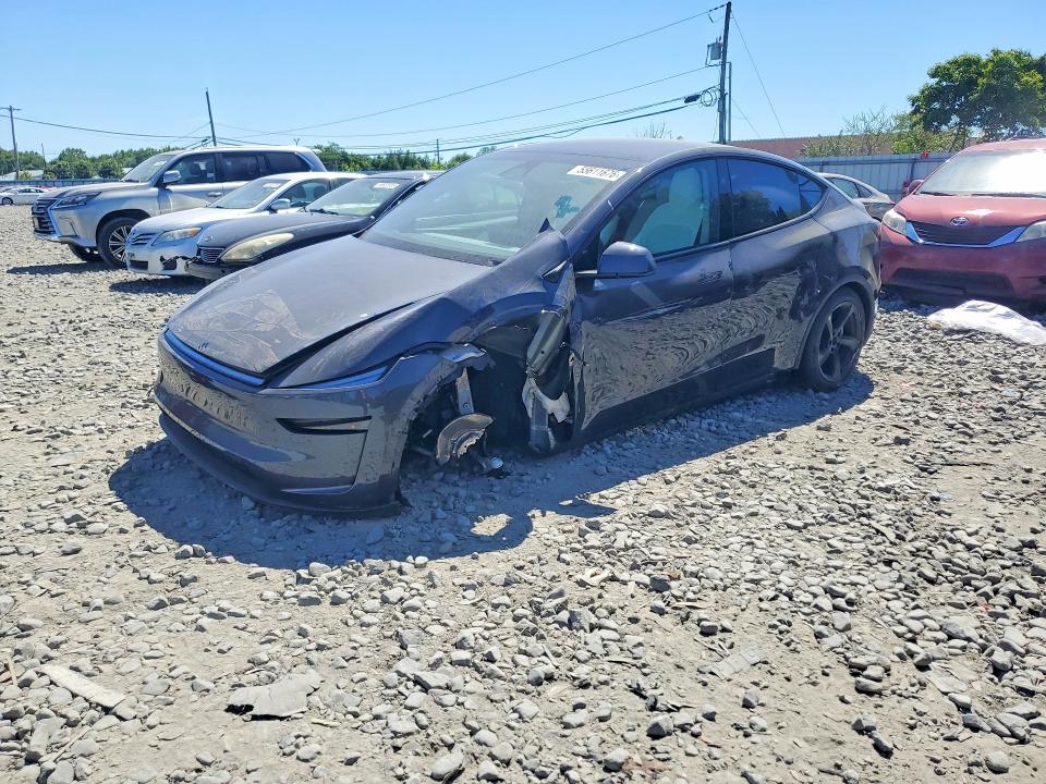 2026 Tesla Model y VIN 7SAYGDEE3TA466375 COPART salvage auction — SIDE, Nj - Cert Of Title-Salvage, sold $18,600 on 2026-07-27 (photo 1)