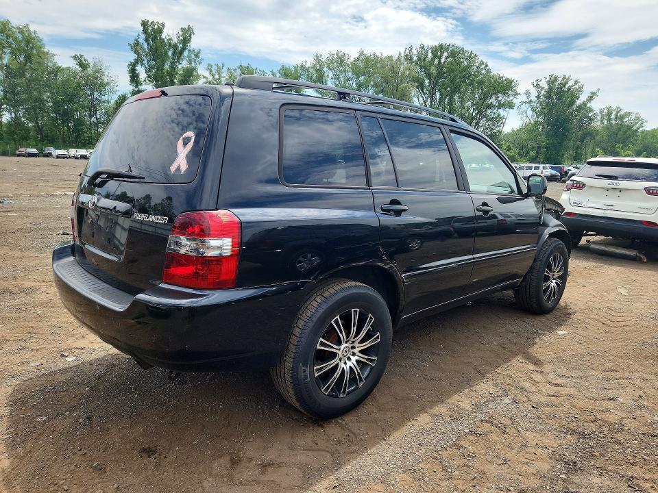 2007 Toyota Highlander VIN JTEEP21A070199948 COPART salvage auction — FRONT END, Ct - Cert Of Title-Salvage, sold $725 on 2026-07-07 (photo 3)