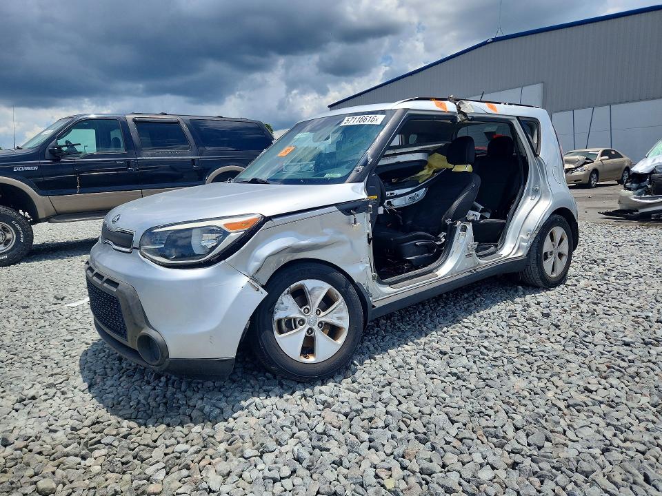 2014 Kia Soul VIN KNDJN2A20E7736601 COPART salvage auction — ROLLOVER, Fl - Cert Of Ttl-Rebuilt&Slvg Rbld, sold $650 on 2026-07-06 (photo 1)