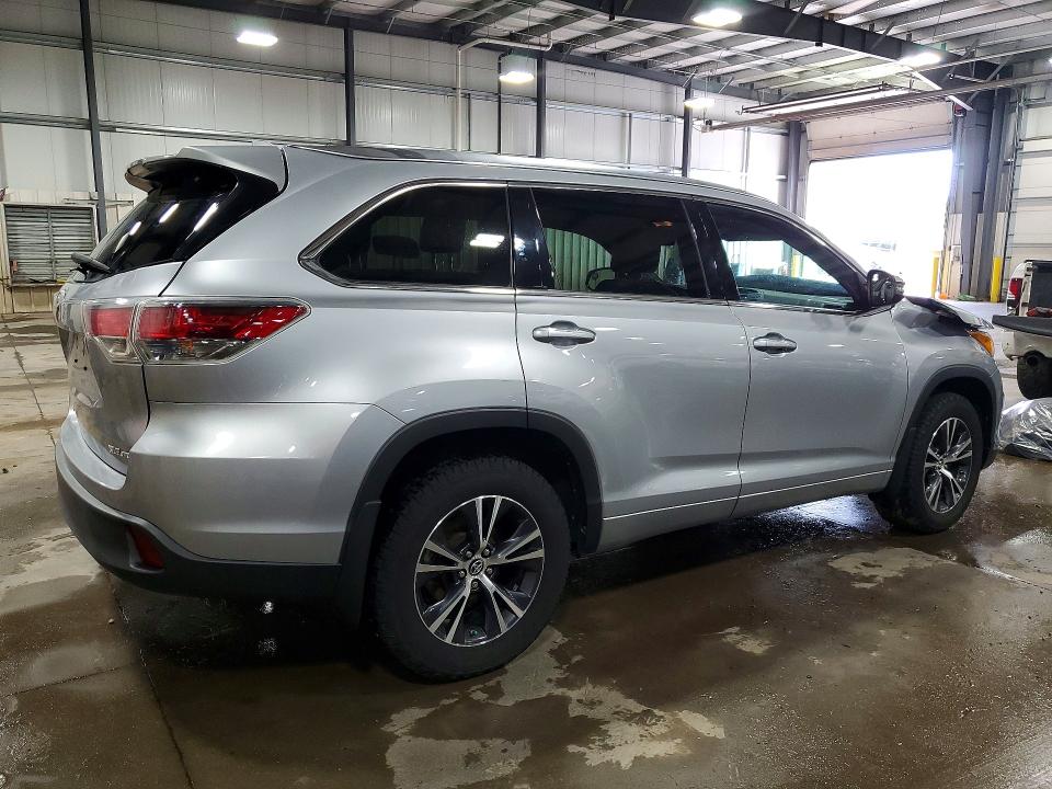 2016 Toyota Highlander VIN 5TDJKRFH2GS305748 COPART salvage auction — FRONT END, Mn - Cert Of Title-Salvage, sold $250 on 2026-07-28 (photo 3)