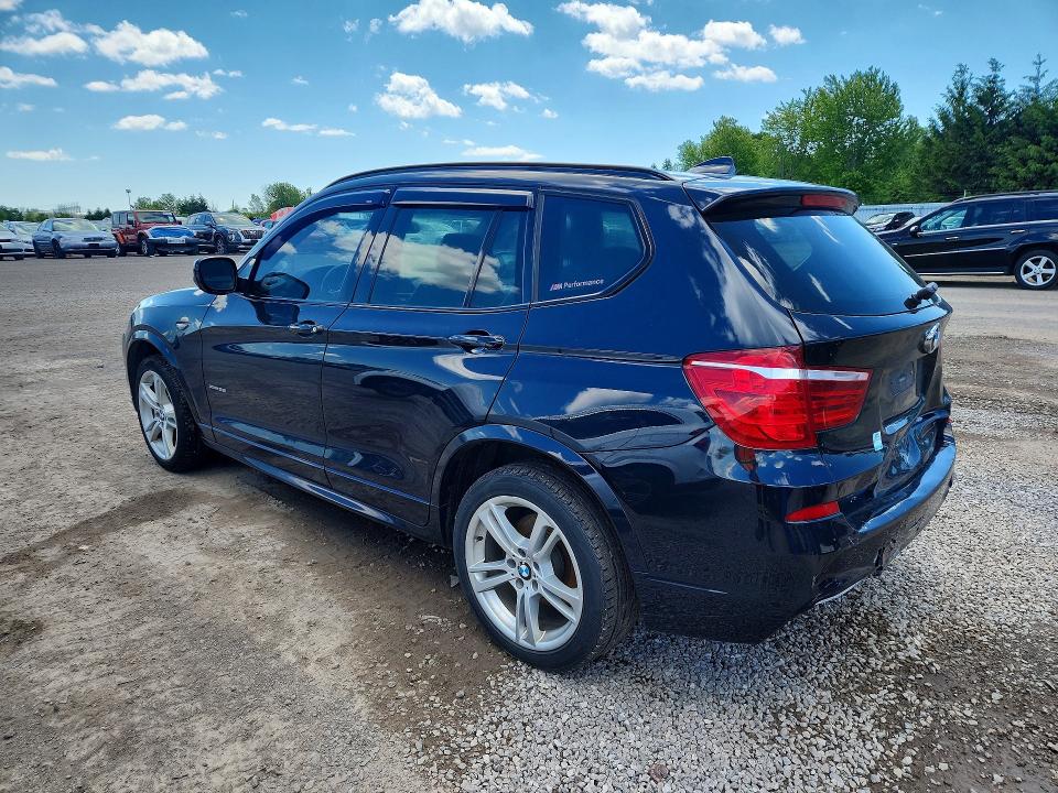 2013 BMW X3 VIN 5UXWX7C58DL978500 COPART salvage auction — REAR END, On - Permit No Brand - Unfit, sold $1,450 on 2026-07-02 (photo 2)