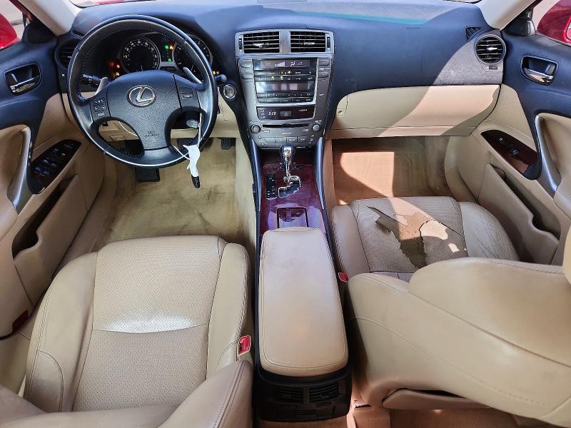 2007 Lexus Is VIN JTHBK262572028185 COPART salvage auction — FRONT END, Nm - Cert Of Title-Salvage, sold $3,200 on 2026-07-27 (photo 8)