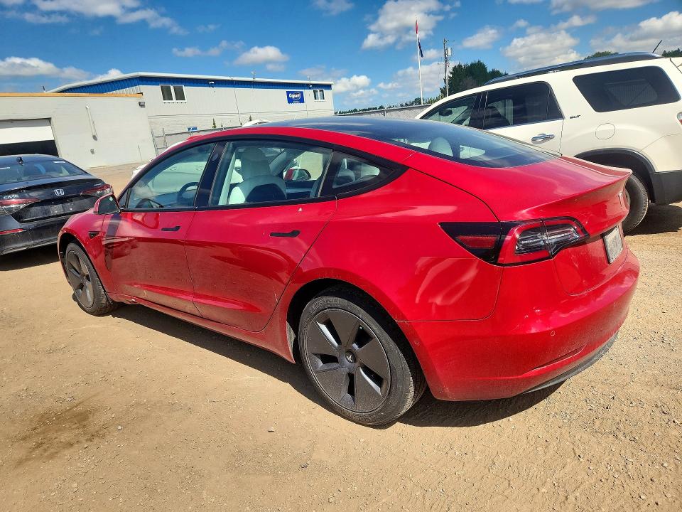 2022 Tesla Model 3 VIN 5YJ3E1EBXNF102834 COPART salvage auction — FRONT END, On - Permit Salvage, sold $9,600 on 2026-07-02 (photo 2)