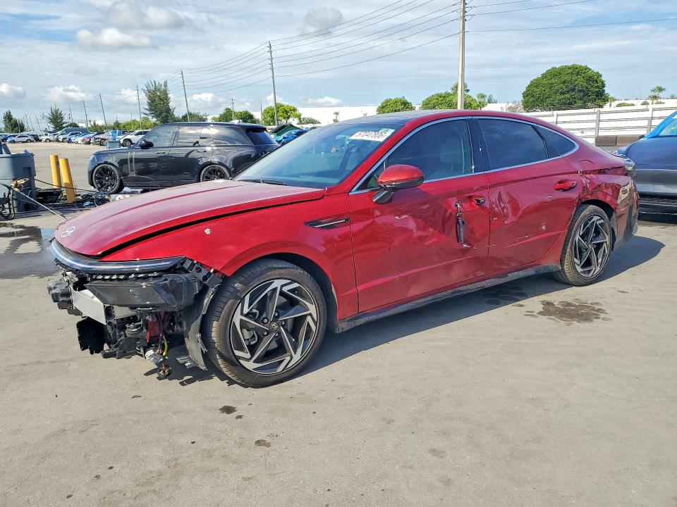 2024 Hyundai Sonata VIN KMHL14JA8RA417264 COPART salvage auction — FRONT END, Fl - Certificate Of Destruction, sold $10 on 2026-07-22 (photo 1)
