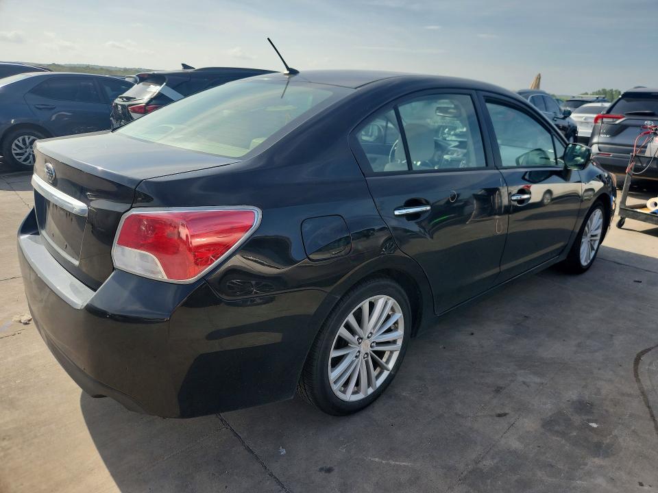 2012 Subaru Impreza VIN JF1GJAG65CH018694 COPART salvage auction — FRONT END, TX - SALVAGE VEHICLE TITLE (P), sold $625 on 2026-07-09 (photo 3)