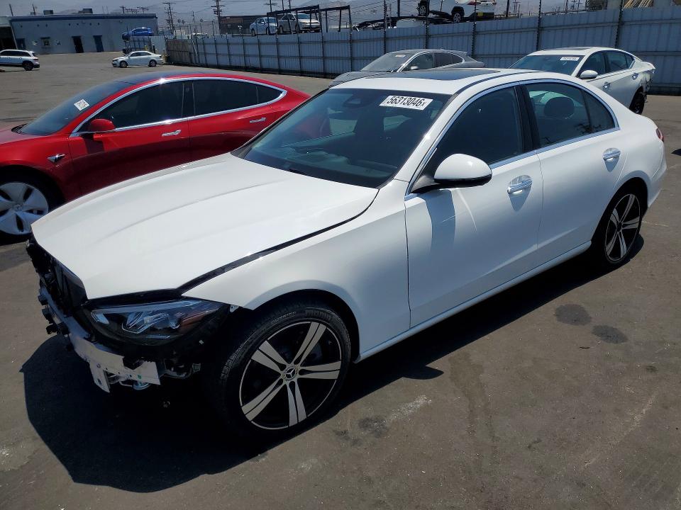 2025 Mercedes-benz C class VIN W1KAF4HBXSR258434 COPART salvage auction — FRONT END, CA - SALVAGE CERTIFICATE (P), sold $19,500 on 2026-07-27 (photo 1)