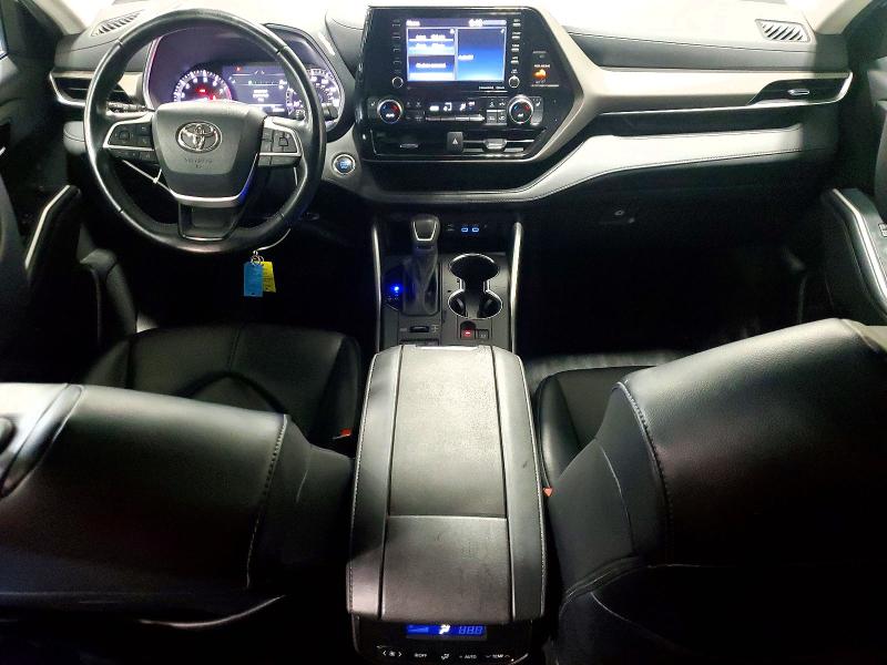 2022 Toyota Highlander VIN 5TDGZRBH0NS179138 COPART salvage auction — FRONT END, Mn - Cert Of Title-Salvage, sold $6,100 on 2026-07-28 (photo 8)