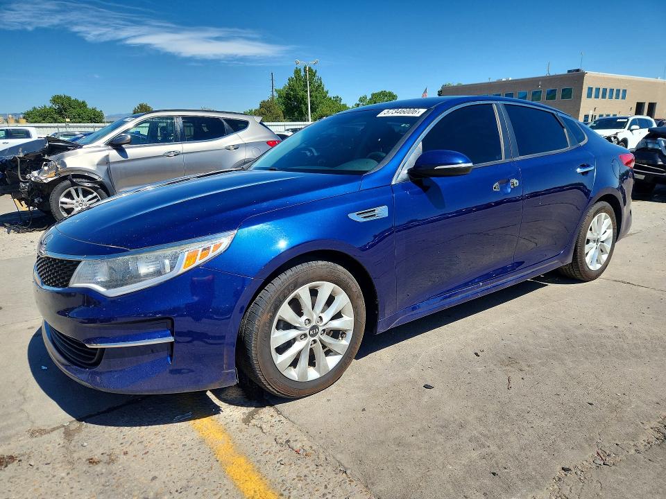 2017 Kia Optima VIN 5XXGT4L34HG163084 COPART salvage auction — VANDALISM, Co - Certificate Of Title, sold $3,300 on 2026-07-08 (photo 1)