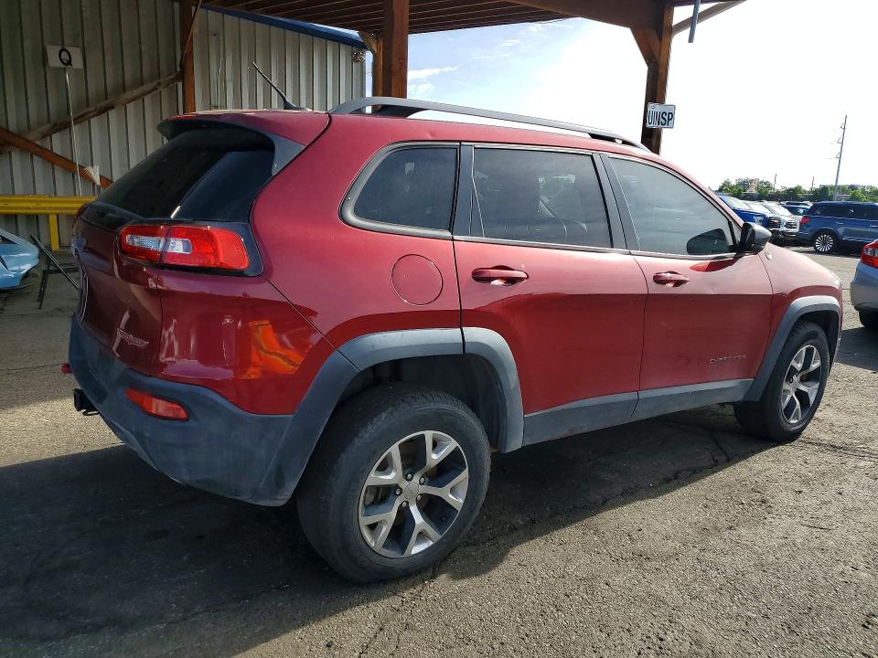 2014 Jeep Cherokee VIN 1C4PJMBS1EW193765 COPART salvage auction — HAIL, Co - Certificate Of Title, sold $1,100 on 2026-07-09 (photo 3)