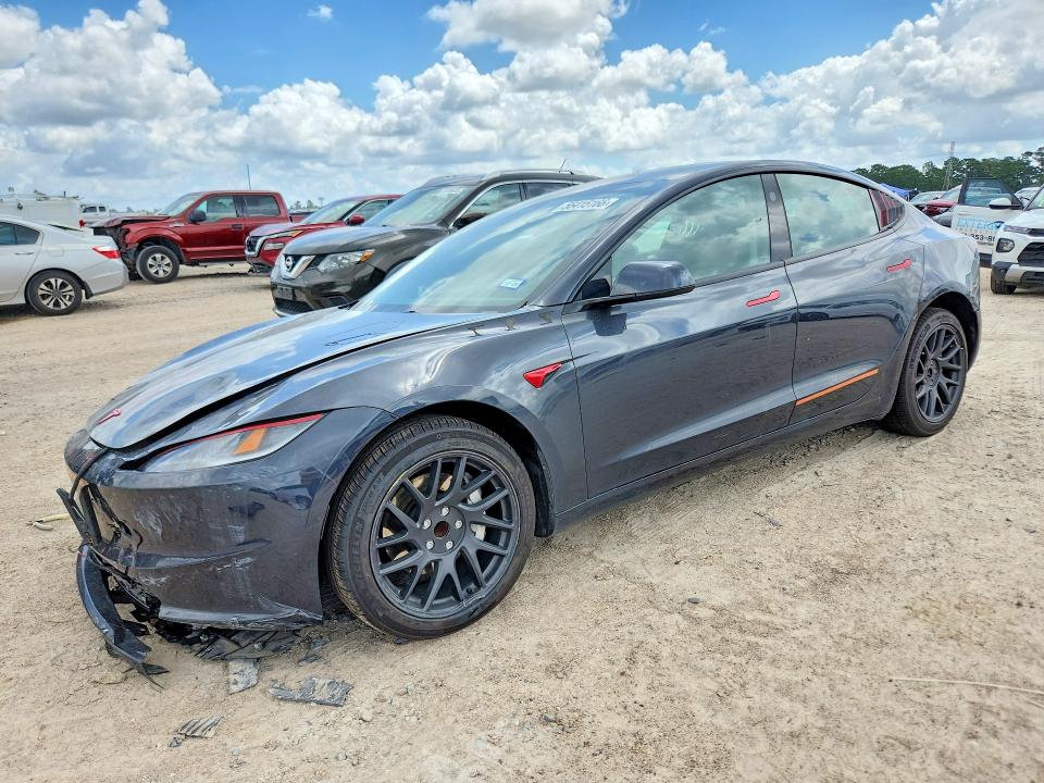 2024 Tesla Model 3 VIN 5YJ3E1EA0RF869685 COPART salvage auction — FRONT END, Tx - Salvage Vehicle Title, sold $13,499 on 2026-07-14 (photo 1)