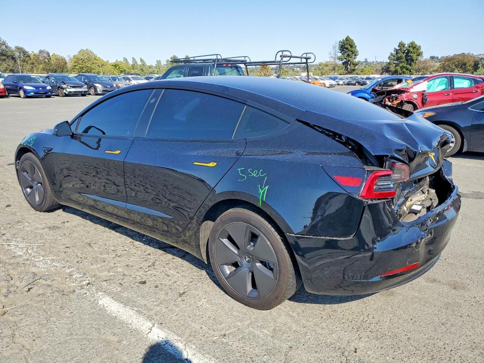 2023 Tesla Model 3 VIN 5YJ3E1EA4PF425772 COPART salvage auction — REAR END, Ca - Salvage Certificate, sold $6,500 on 2026-07-31 (photo 2)