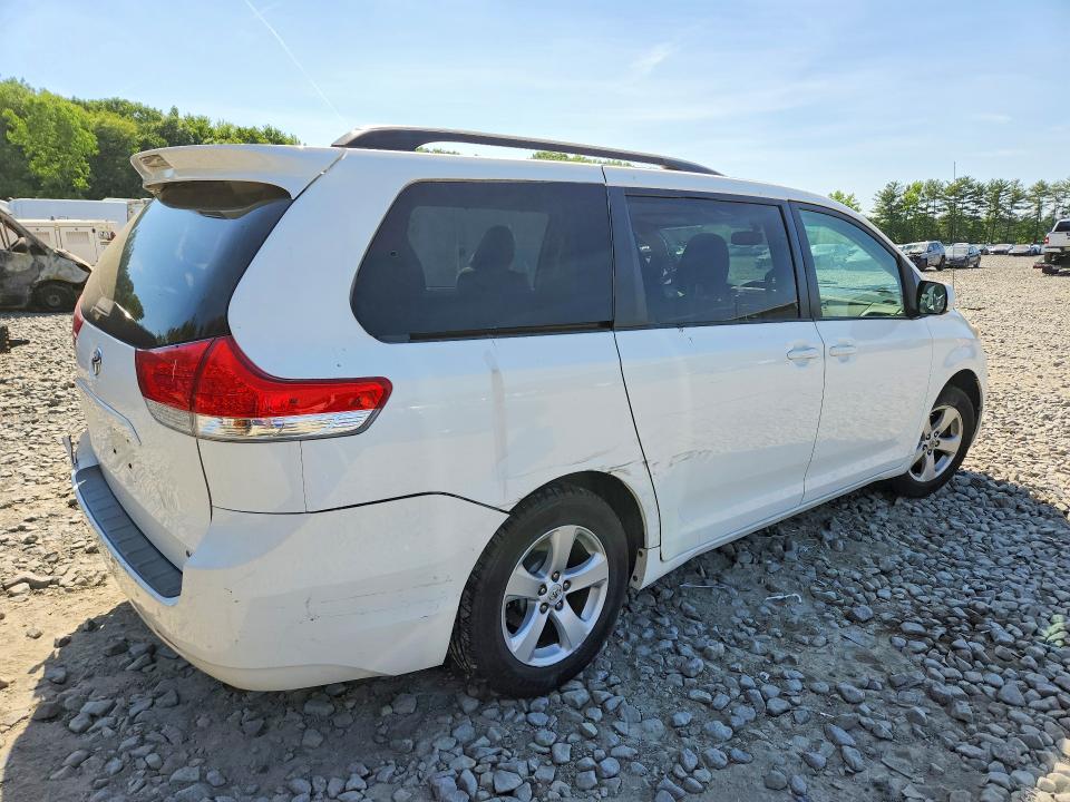 2012 Toyota Sienna VIN 5TDKK3DC2CS185064 COPART salvage auction — REAR END, Nj - Cert Of Title-Salvage, sold $850 on 2026-07-15 (photo 3)