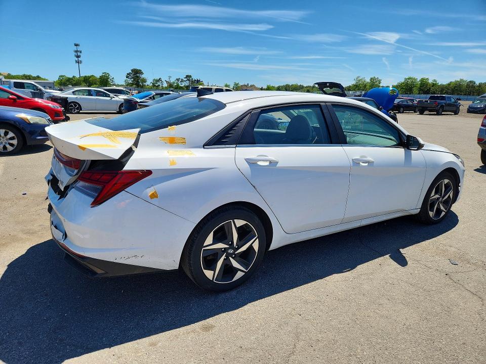 2023 Hyundai Elantra VIN KMHLN4AJ1PU075155 COPART salvage auction — REAR END, Ny - Mv-907A Salvage Certificate, sold $7,200 on 2026-07-06 (photo 3)