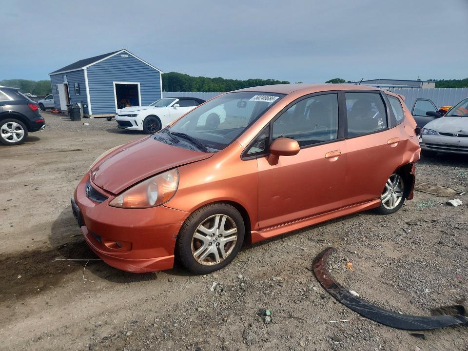 2007 Honda Fit VIN JHMGD386X7S027202 COPART salvage auction — REAR END, Ma - Cert Of Title-Reconstrctd Coll, sold $125 on 2026-07-29 (photo 1)