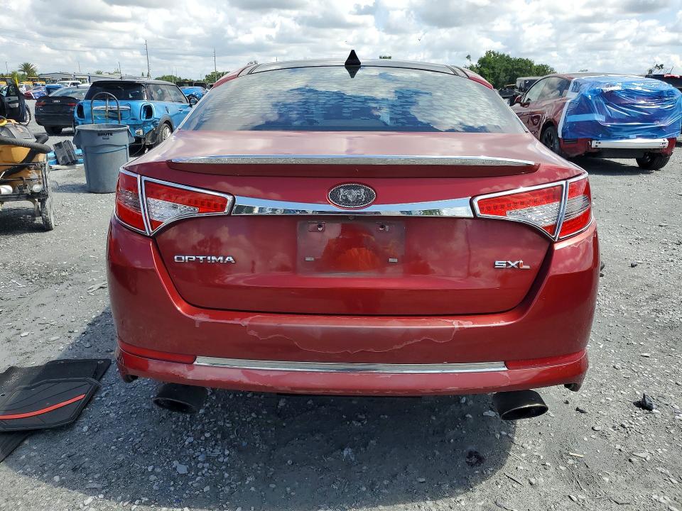 2013 Kia Optima VIN 5XXGR4A67DG123233 COPART salvage auction — FRONT END, Fl - Cert Of Title Slvg Rebuildable, sold $350 on 2026-07-10 (photo 6)