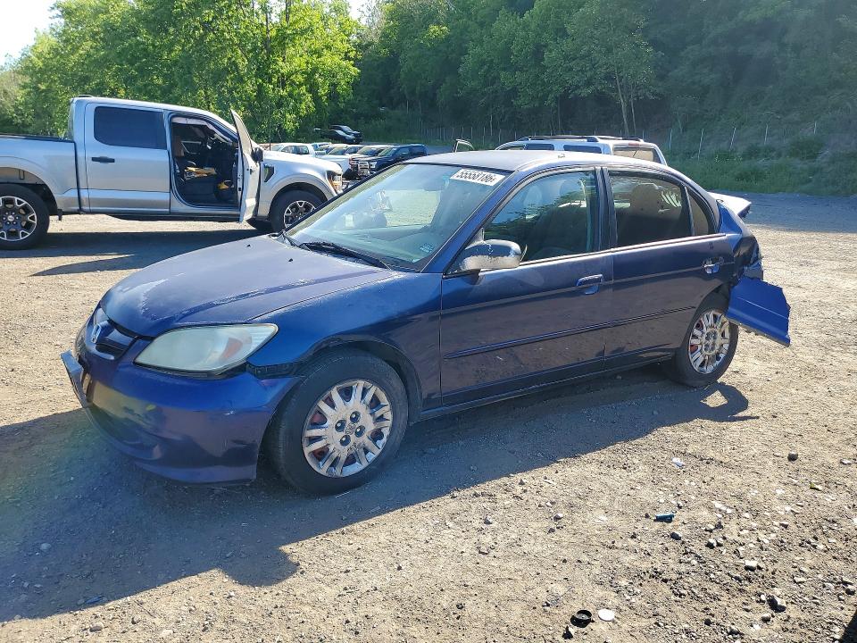 2004 Honda Civic VIN 2HGES16534H572627 COPART salvage auction — REAR END, NY - MV-907A SALVAGE CERTIFICATE, sold $350 on 2026-07-02 (photo 1)
