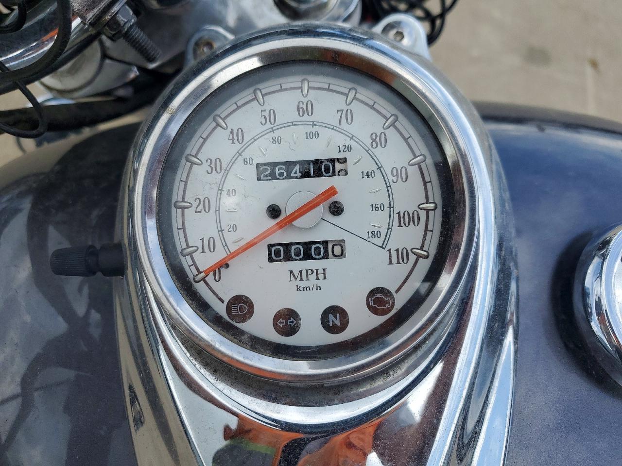 2005 Yamaha XVS65 VIN JYAVM01E05A078229 COPART salvage auction — Rear End, TX - SALVAGE VEHICLE TITLE, sold $600 on 2026-07-09 (photo 7)