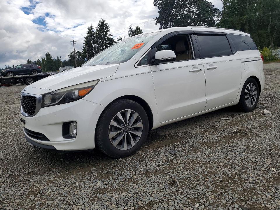 2015 Kia SEDONA VIN KNDMC5C17F6046571 COPART salvage auction — VANDALISM, WA - BILL OF SALE, sold $1,850 on 2026-07-24 (photo 1)