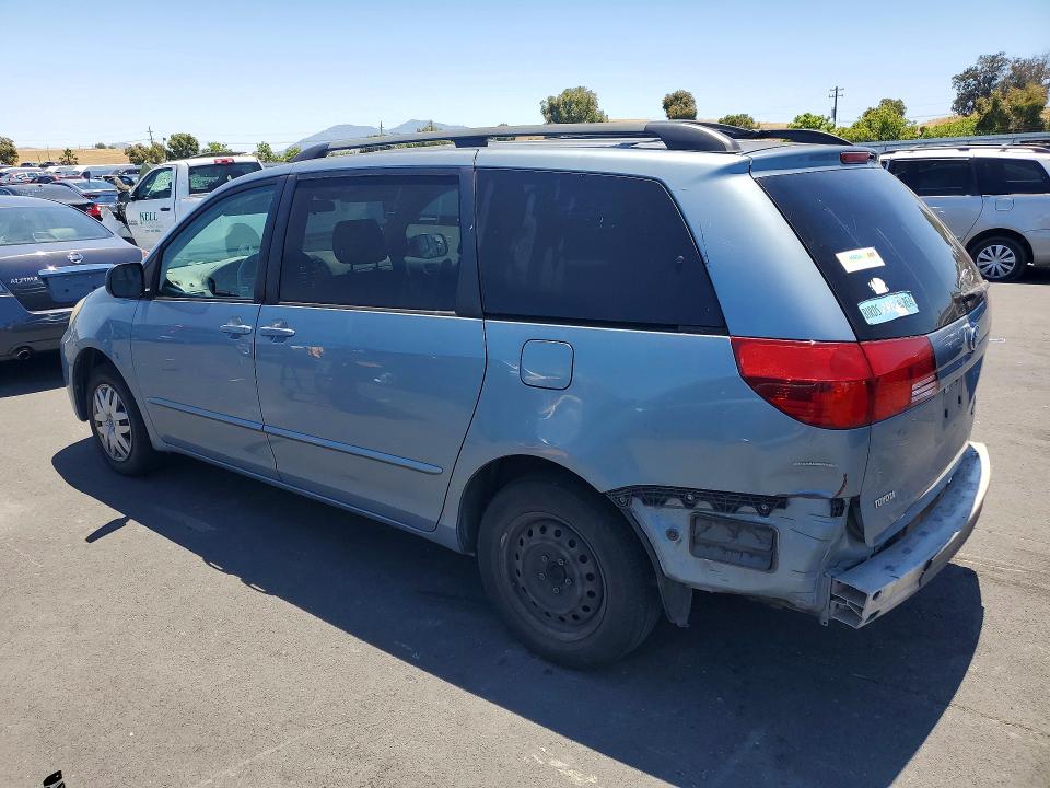 2004 Toyota Sienna VIN 5TDZA23C34S130461 COPART salvage auction — REAR END, Ca - Salvage Certificate, sold $900 on 2026-07-08 (photo 2)