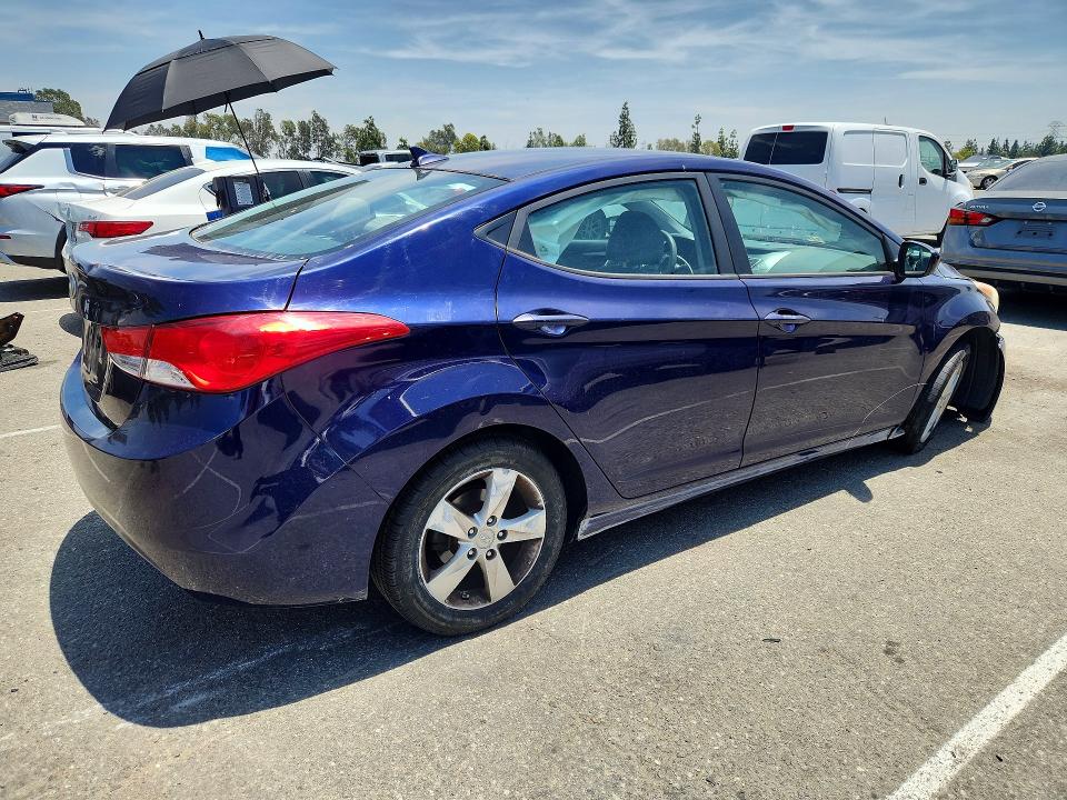 2013 Hyundai Elantra VIN 5NPDH4AEXDH336758 COPART salvage auction — FRONT END, Ca - Salvage Certificate, sold $950 on 2026-07-02 (photo 3)