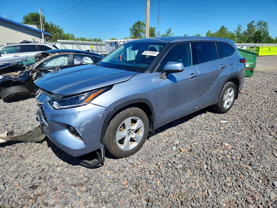 2021 Toyota Highlander VIN 5TDBZRBH8MS070760 COPART salvage auction — FRONT END, IL - SALVAGE CERTIFICATE, sold $9,700 on 2026-07-20 (photo 1)