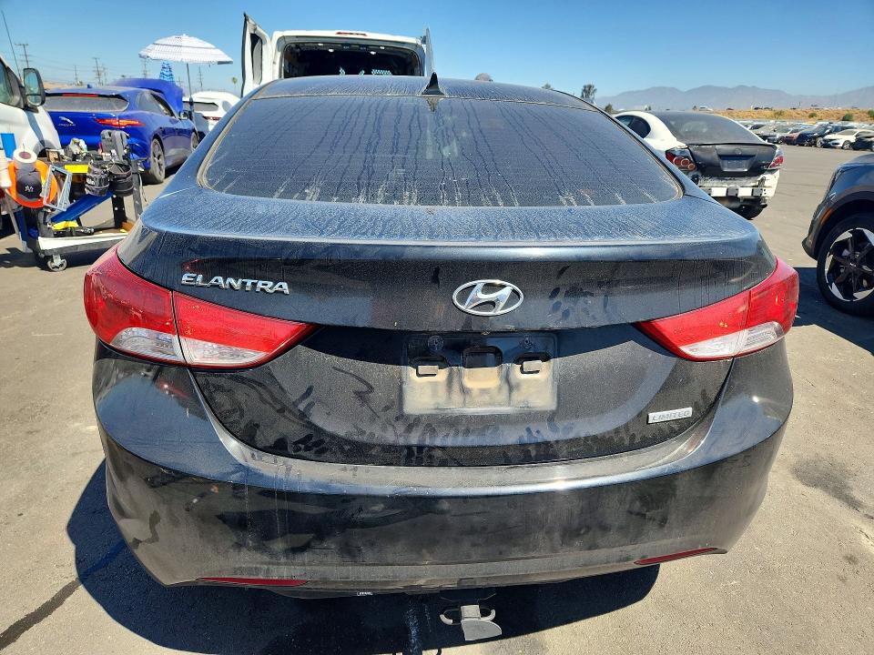 2012 Hyundai Elantra VIN KMHDH4AE6CU208100 COPART salvage auction — FRONT END, Ca - Salvage Certificate, sold $1,300 on 2026-07-07 (photo 6)