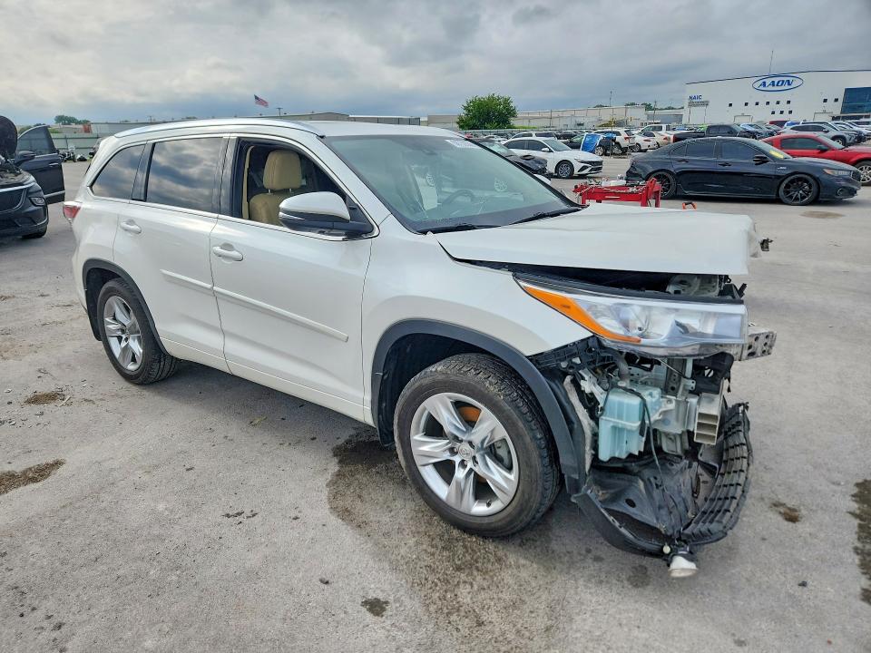 2015 Toyota Highlander VIN 5TDYKRFHXFS078712 COPART salvage auction — FRONT END, Ok - Cert Of Title-Salvage, sold $3,650 on 2026-07-15 (photo 4)