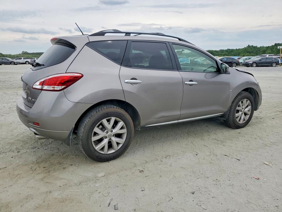 2012 Nissan Murano VIN JN8AZ1MW2CW238873 COPART salvage auction — FRONT END, Nc - Salvage Certificate Of Title, sold $375 on 2026-07-22 (photo 3)