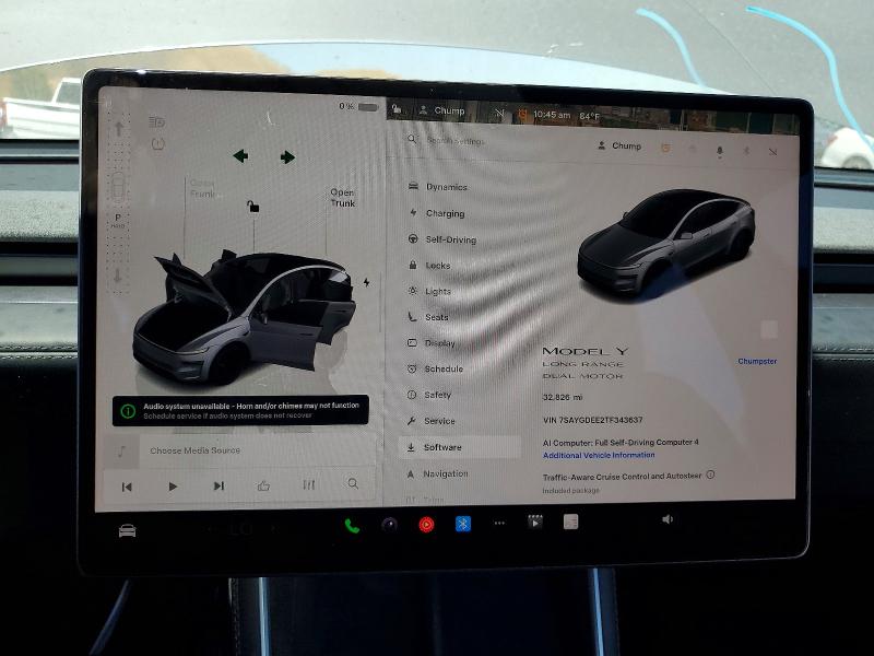 2026 Tesla Model y VIN 7SAYGDEE2TF343637 COPART salvage auction — FRONT END, Salvage Title, sold $18,400 on 2026-07-13 (photo 9)