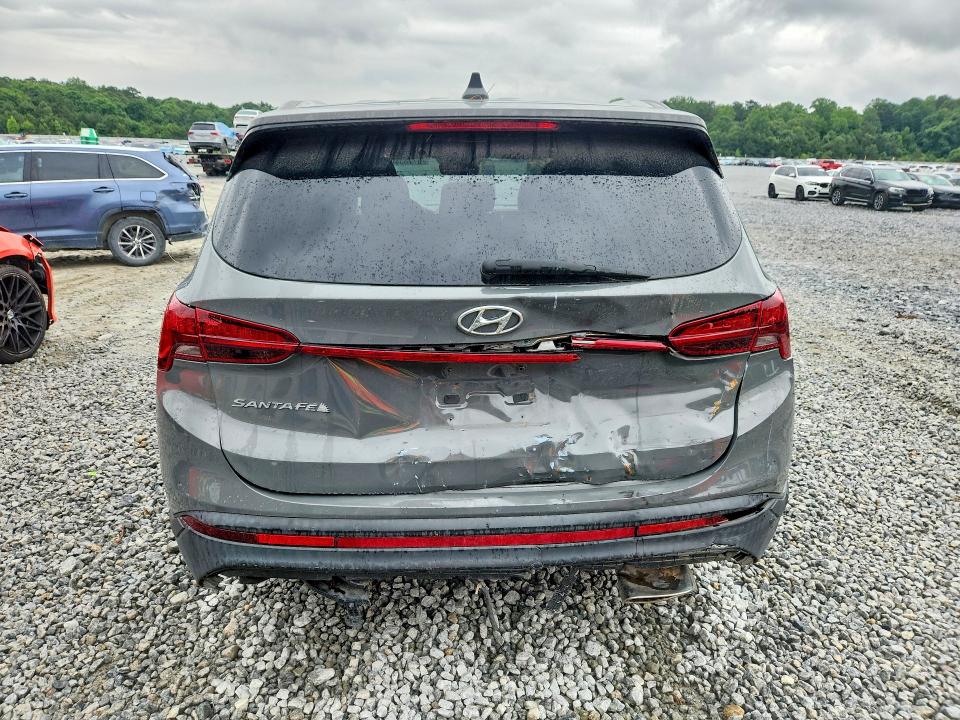 2021 Hyundai Santa fe VIN 5NMS14AJ1MH326965 COPART salvage auction — REAR END, Ga - Certificate Of Title, sold $5,600 on 2026-07-09 (photo 6)