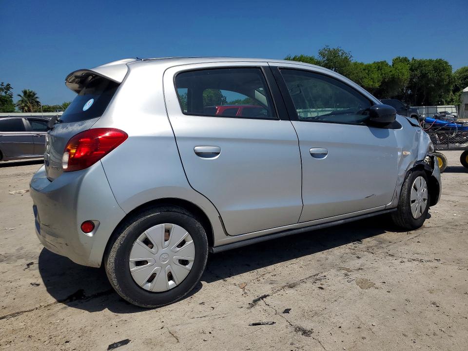 2014 Mitsubishi Mirage VIN ML32A3HJ0EH023777 COPART salvage auction — FRONT END, Tx - Salvage Vehicle Title, sold $550 on 2026-07-28 (photo 3)