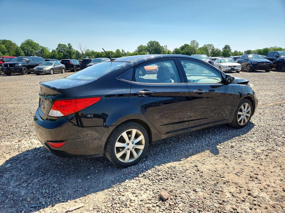 2013 Hyundai Accent VIN KMHCU4AE4DU576476 COPART salvage auction — FRONT END, NY - MV-907A SALVAGE CERTIFICATE, sold $650 on 2026-07-06 (photo 3)