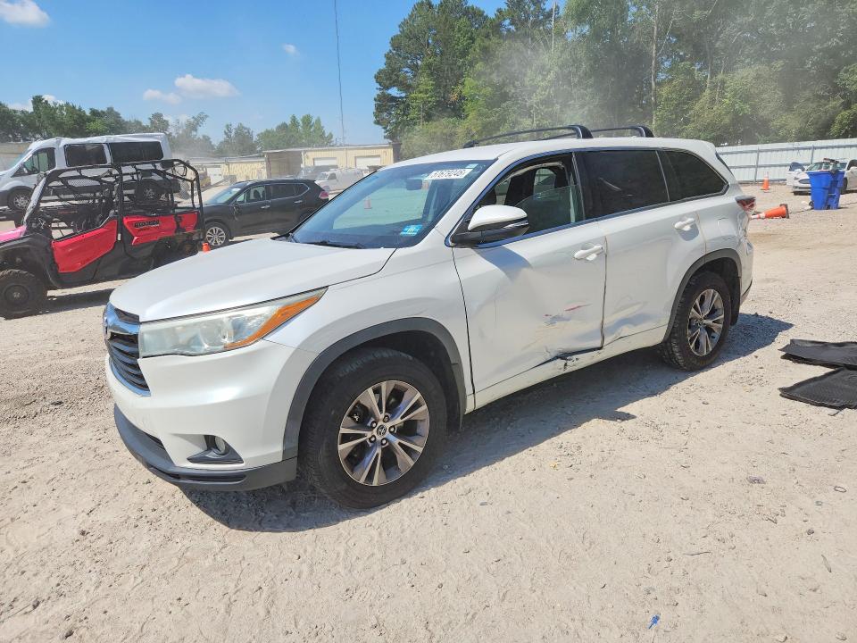 2016 Toyota Highlander VIN 5TDBKRFH7GS235636 COPART salvage auction — SIDE, Nc - Salvage Certificate Of Title, sold $2,450 on 2026-07-24 (photo 1)