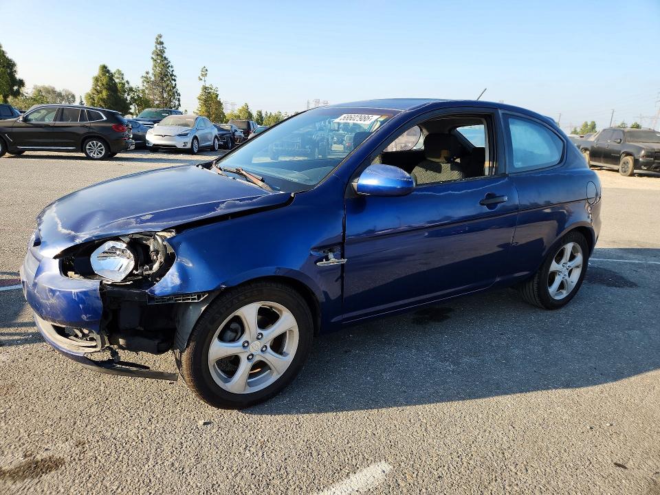 2007 Hyundai Accent VIN KMHCN36C37U008318 COPART salvage auction — FRONT END, Ca - Salvage Certificate, sold $575 on 2026-07-30 (photo 1)
