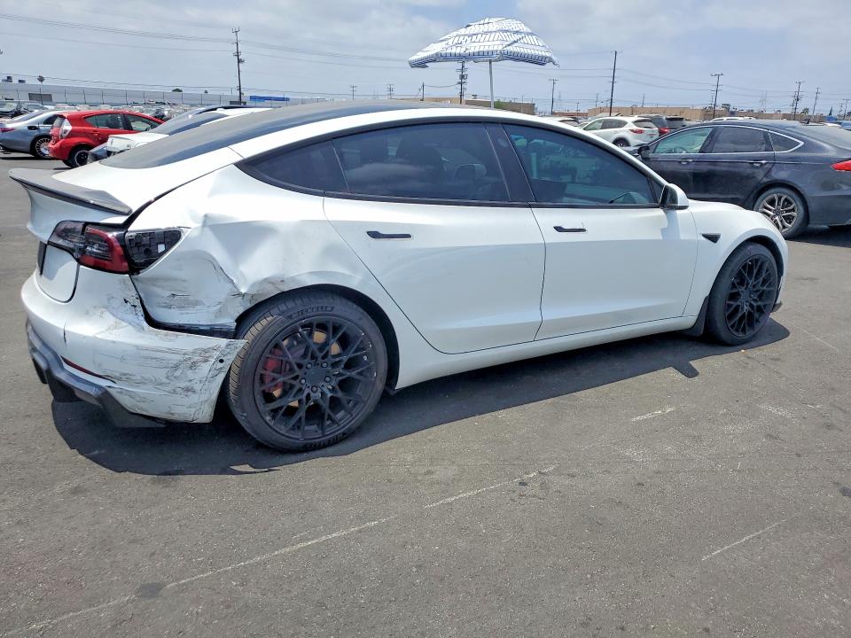 2021 Tesla Model 3 VIN 5YJ3E1EB2MF044720 COPART salvage auction — REAR END, Ca - Salvage Certificate, sold $7,500 on 2026-07-08 (photo 3)