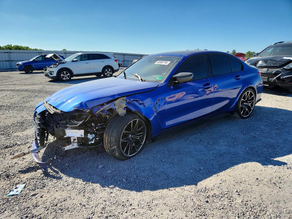 2021 BMW M3 VIN WBS33AY09MFL52326 — COPART salvage auction photo