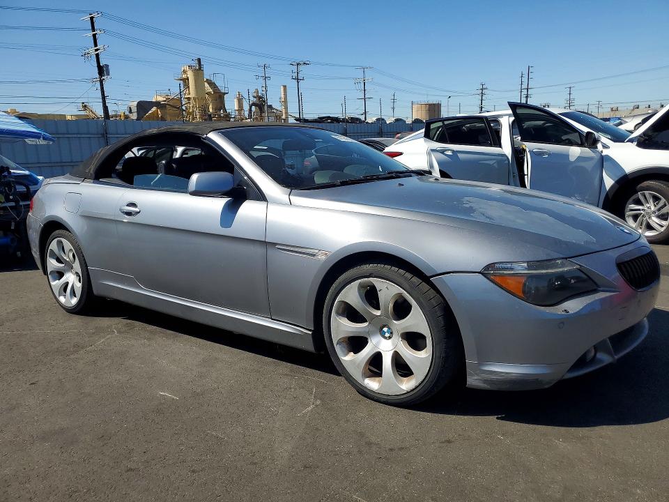 2007 BMW 6 series VIN WBAEK13567CN80616 COPART salvage auction — MINOR DENT/SCRATCHES, CA - DIS/DLR/EXP ONLY CLEAN TITLE (P), sold $500 on 2026-07-20 (photo 4)