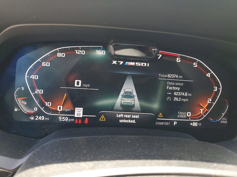 2021 BMW X7 VIN 5UXCX6C00M9H49794 COPART salvage auction — SIDE, Ga - Cert Of Title-Salvage, sold $30,000 on 2026-07-06 (photo 9)