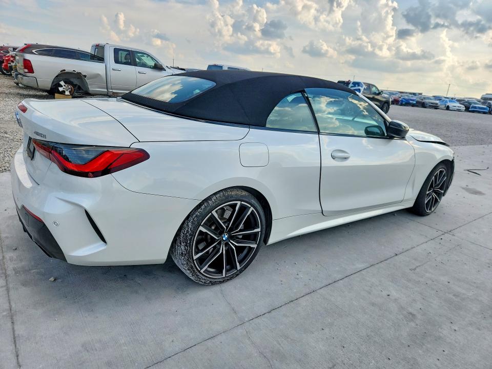 2022 BMW 4er VIN WBA43AT05NCJ51848 COPART salvage auction — FRONT END, Tx - Certificate Of Title, sold $15,200 on 2026-08-21 (photo 3)