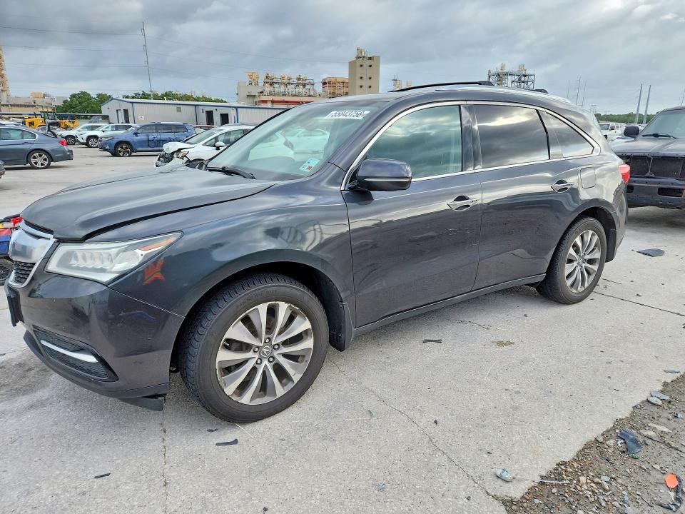 2015 Acura Mdx VIN 5FRYD4H46FB020381 COPART salvage auction — NORMAL WEAR, La - Certificate Of Title, sold $3,300 on 2026-07-02 (photo 1)