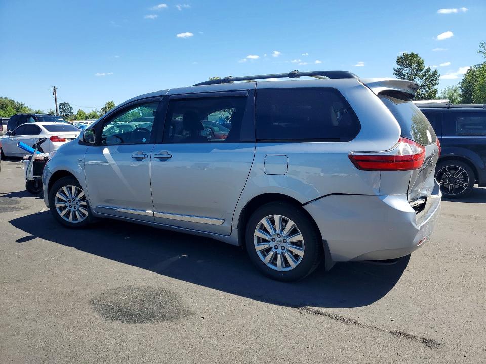 2017 Toyota Sienna VIN 5TDJZ3DC0HS186762 COPART salvage auction — REAR END, Or - Salvage Title Certificate, sold $7,000 on 2026-07-22 (photo 2)