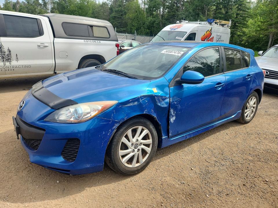 2013 Mazda 3 VIN JM1BL1L72D1840196 COPART salvage auction — FRONT END, On - Permit No Brand - Unfit, sold $550 on 2026-07-16 (photo 1)